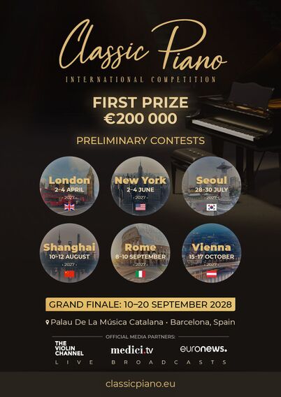 Classic Piano International Competition in Spain — CMDI EVENTS LLC